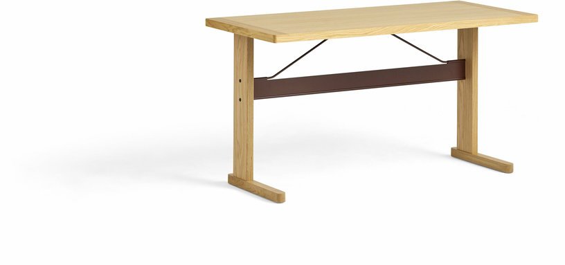 Bureau en chêne naturel et terracotta 140 cm Passerelle - Hay - The Cool Republic