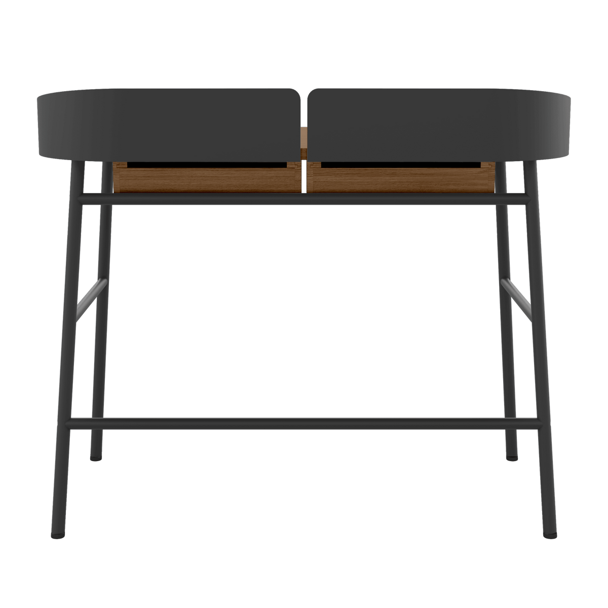 Bureau en chêne teinté et métal noir 100 x 60 x 81,5 cm Victor - Hartô - The Cool Republic