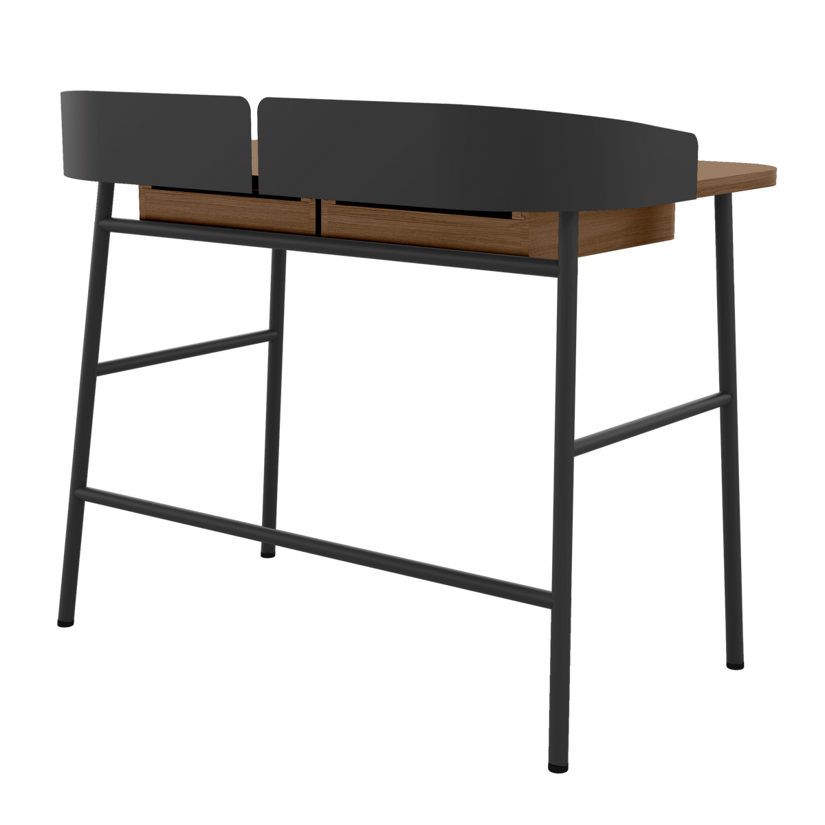 Bureau en chêne teinté et métal noir 100 x 60 x 81,5 cm Victor - Hartô - The Cool Republic