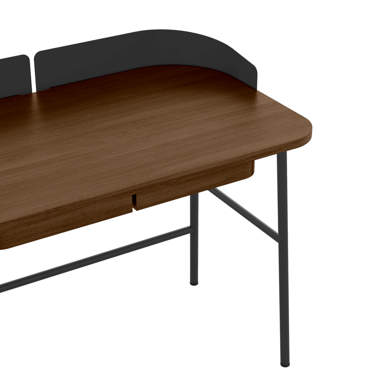 Bureau en chêne teinté et métal noir 100 x 60 x 81,5 cm Victor - Hartô - The Cool Republic