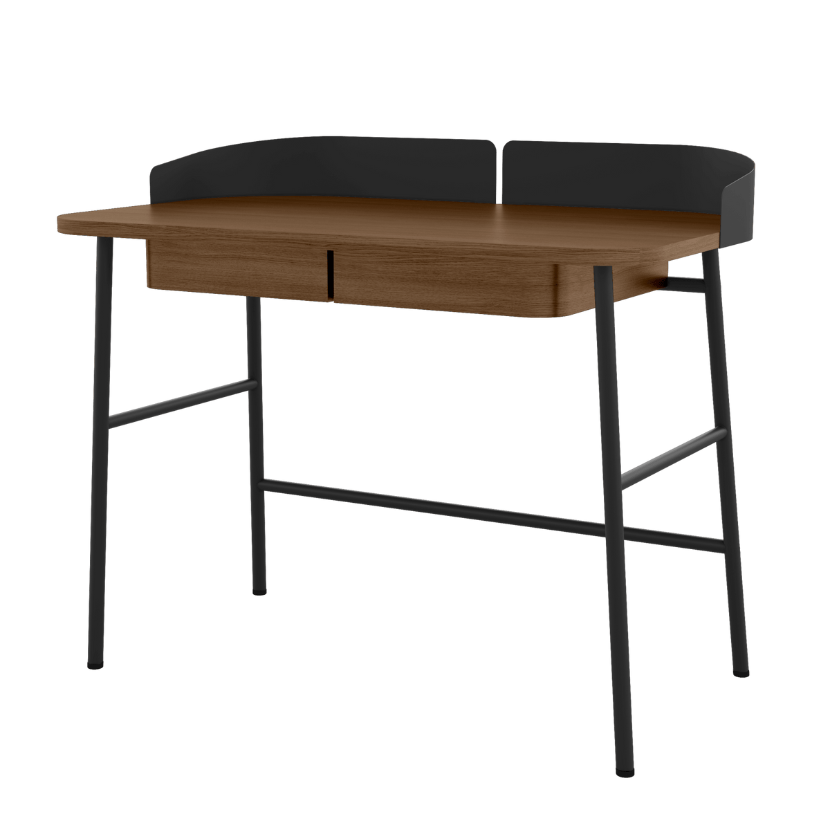Bureau en chêne teinté et métal noir 100 x 60 x 81,5 cm Victor - Hartô - The Cool Republic