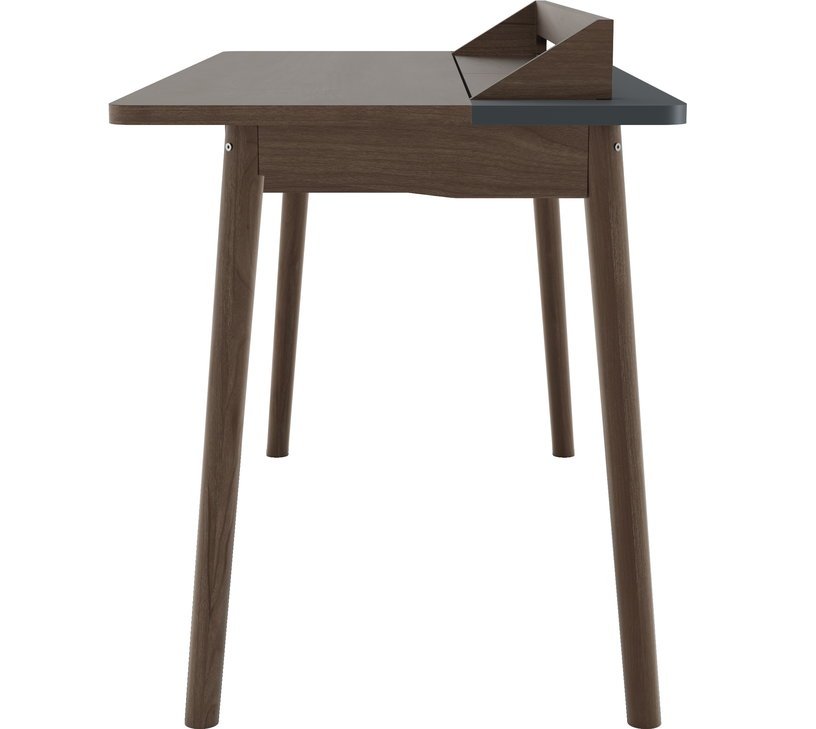 Bureau en noyer et tiroir gris ardoise Honoré - Hartô - The Cool Republic