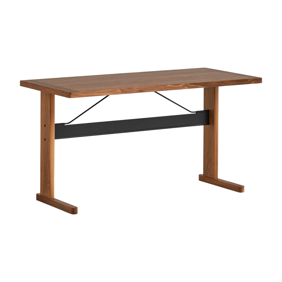 Bureau in natural walnut and black 140 cm Passerelle - Hay - The Cool Republic