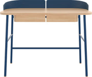 Bureau en placage chêne et acier bleu mat Victor - Hartô - The Cool Republic