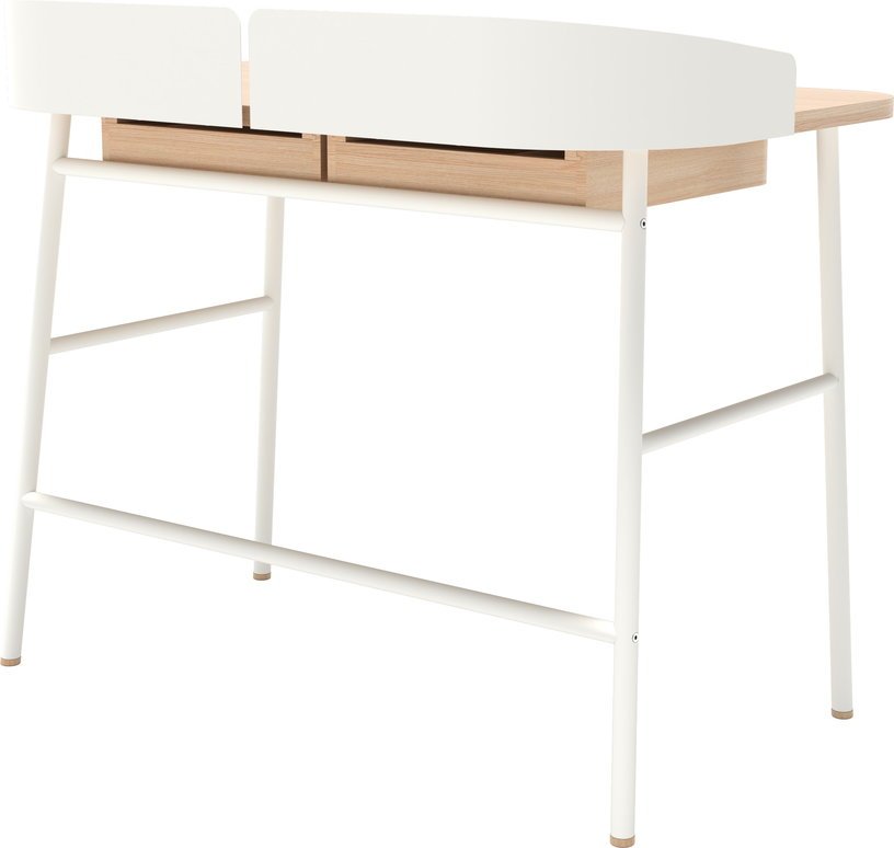 Bureau en placage chêne et métal blanc Victor - Hartô - The Cool Republic