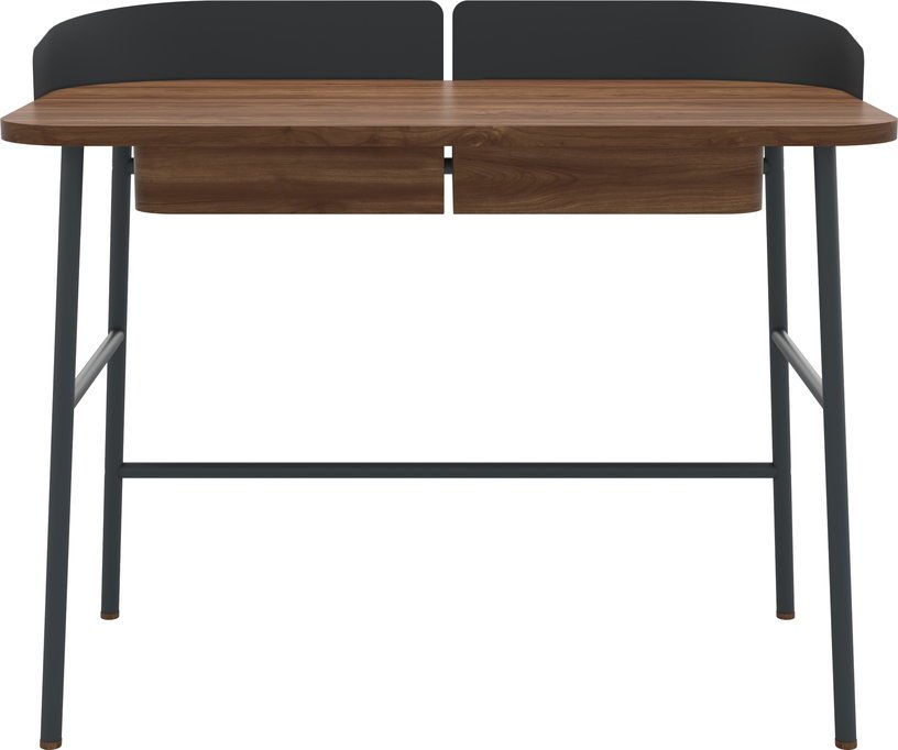 Bureau en placage noyer et métal gris Victor - Hartô - The Cool Republic