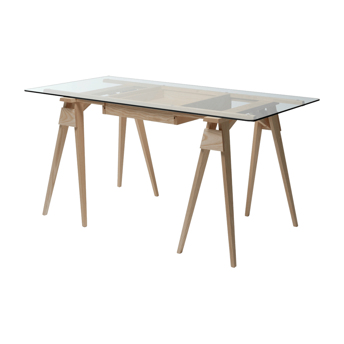 Bureau en verre et chêne Arco - Design House Stockholm - The Cool Republic