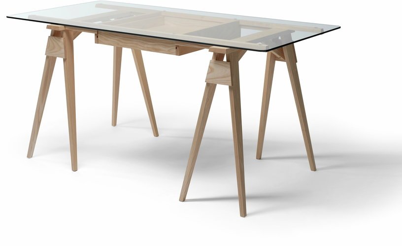 Bureau en verre et chêne Arco - Design House Stockholm - The Cool Republic