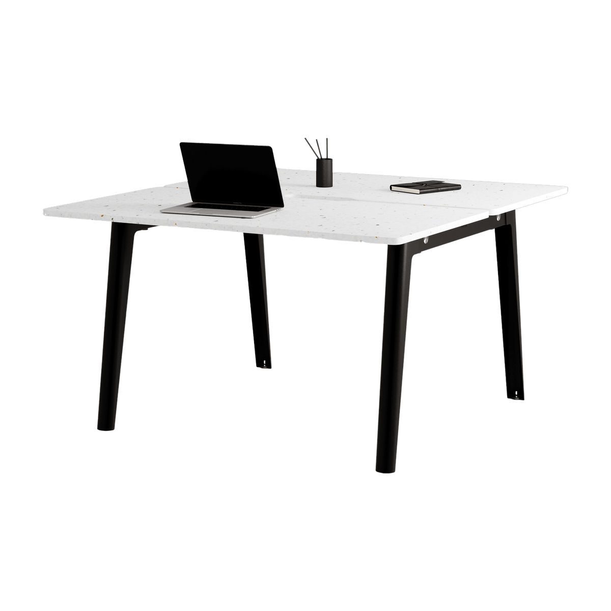 Bureau recycled plastic open-space 130 x 140 cm black legs New Modern - Tiptoe - The Cool Republic