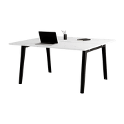 Bureau open-space in recycled plastic 150 x 140 cm black legs New Modern - Tiptoe - The Cool Republic