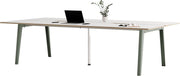 Bureau open - space en stratifié blanc 280 x 140 cm piètements gris et blanc New Modern - Tiptoe - The Cool Republic