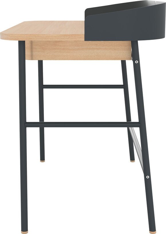 Bureau placage chêne et acier gris ardoise Victor - Hartô - The Cool Republic