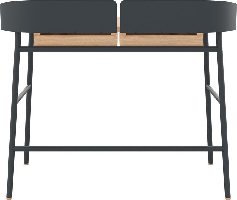Bureau placage chêne et acier gris ardoise Victor - Hartô - The Cool Republic