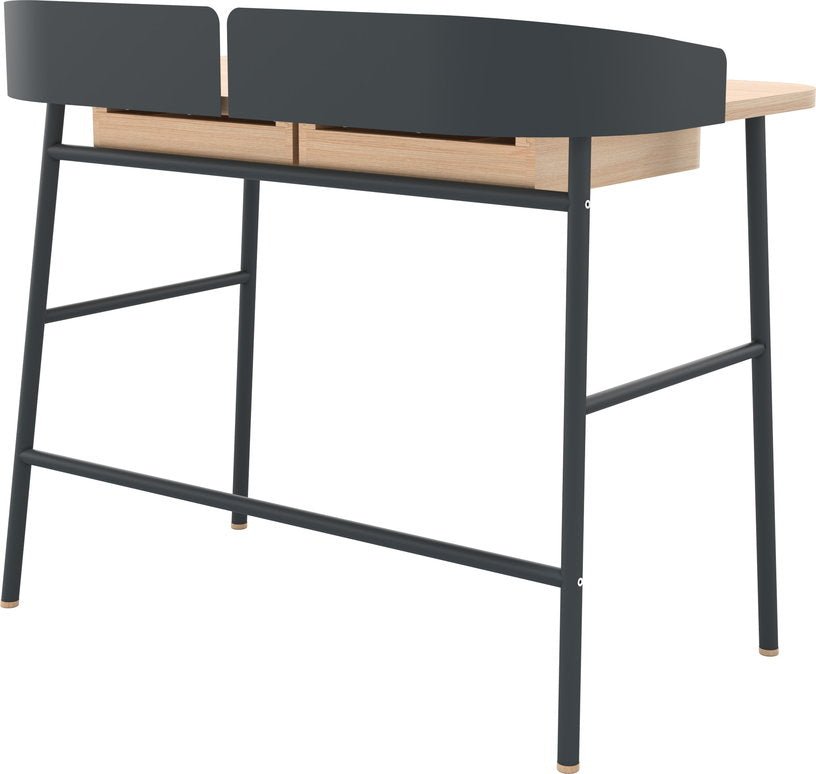 Bureau placage chêne et acier gris ardoise Victor - Hartô - The Cool Republic