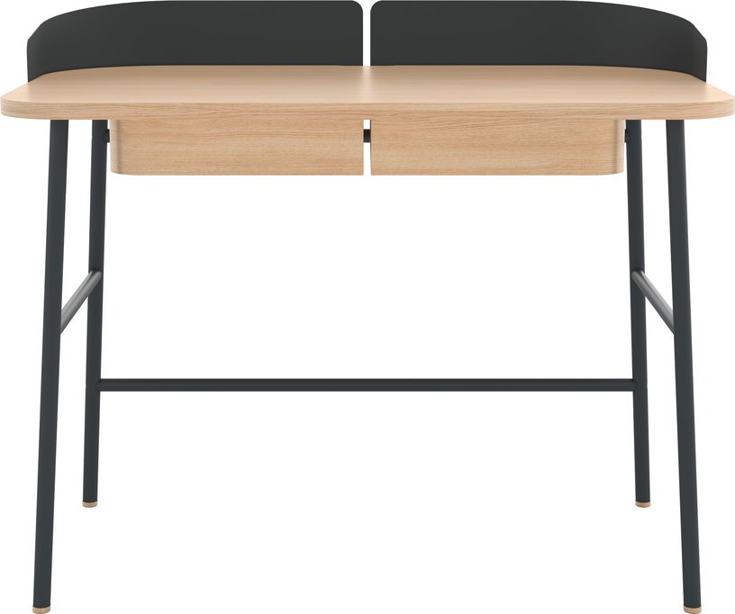 Bureau placage chêne et acier gris ardoise Victor - Hartô - The Cool Republic