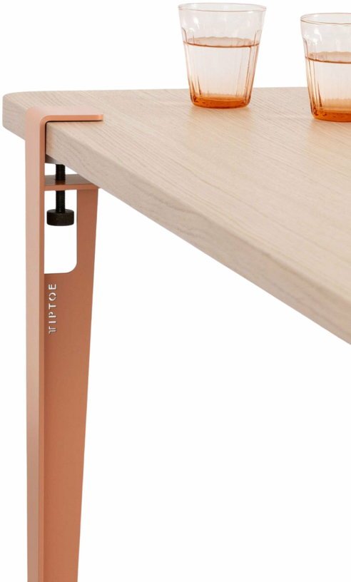 Bureau rectangulaire M Noma pieds rose cendré 75 cm - TIPTOE - The Cool Republic