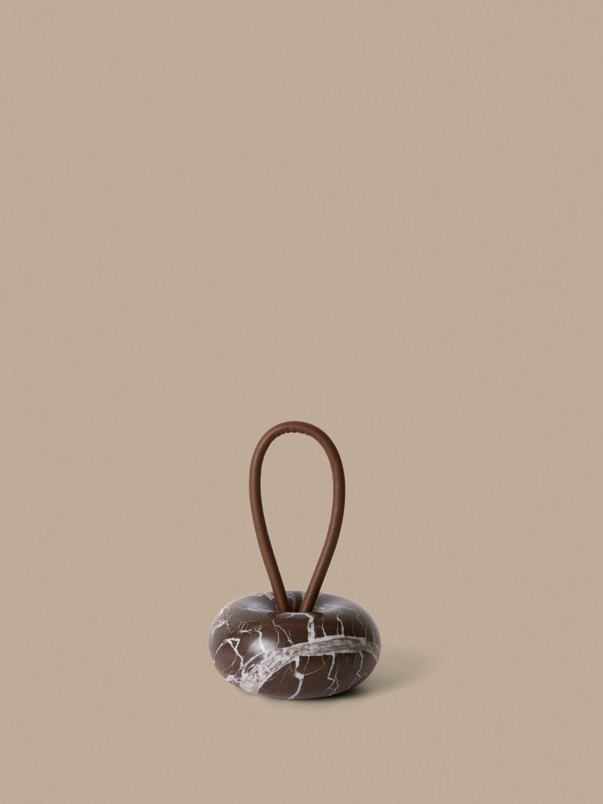 Butoir de porte rond en marbre rouge 14 cm Wa - Ferm Living - The Cool Republic