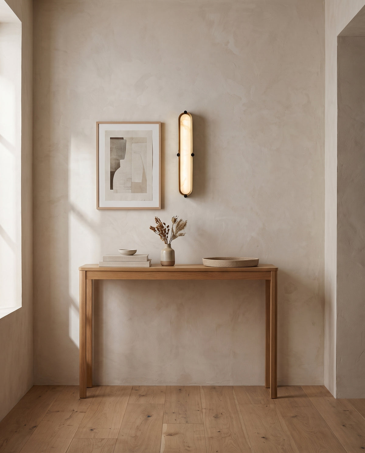 Applique de salle de bain en laiton laiton vieilli et noir 8x41cm Tribeca - Hudson Valley Lighting en situation