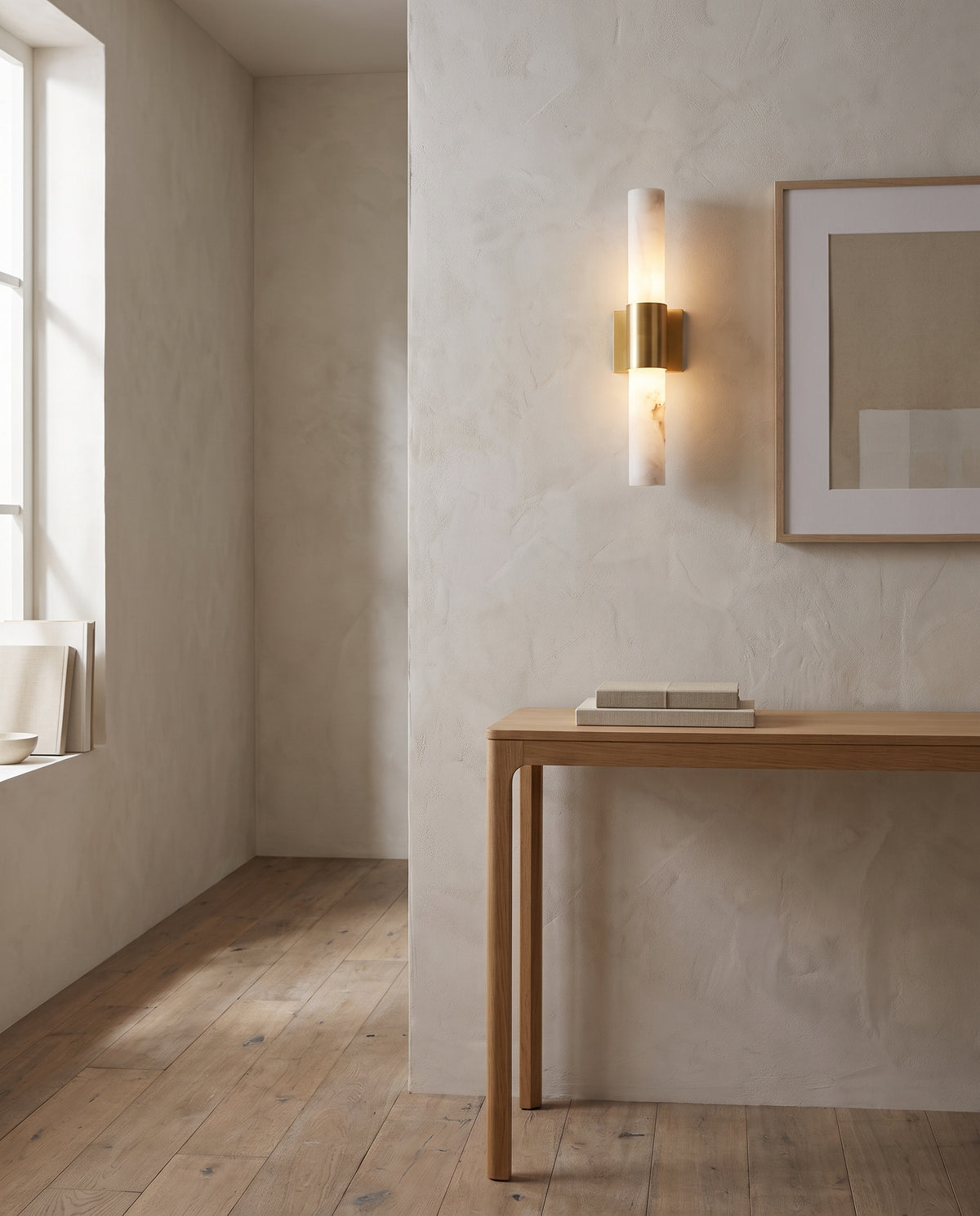 Applique murale en acier laiton vieilli 13x60cm Barkley - Hudson Valley Lighting en situation