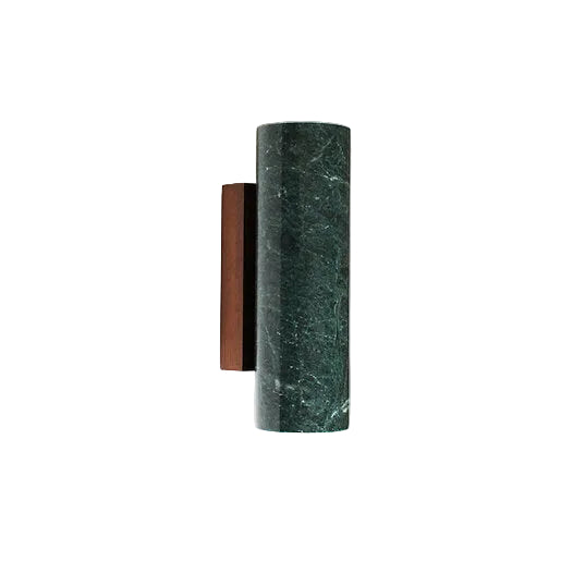 Tubular green marble wall light 8x25cm Kali - Baccaris