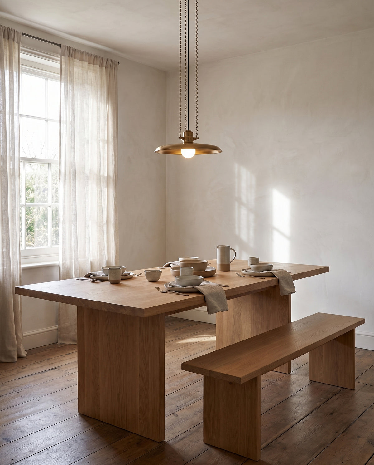 Suspension in steel and patinated brass 41x17cm Rainhill - Troy Lighting en situation