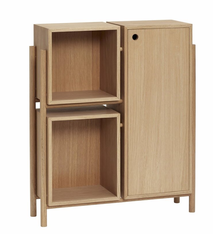 Cabinet de rangement en chêne - Hübsch - The Cool Republic