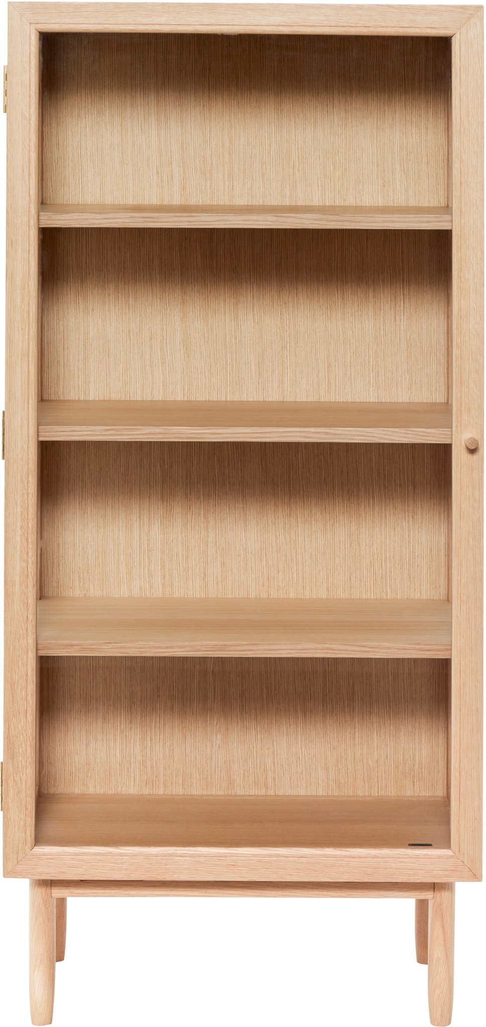 Cabinet en bois de chêne naturel et verre Kaiser - Hübsch - The Cool Republic