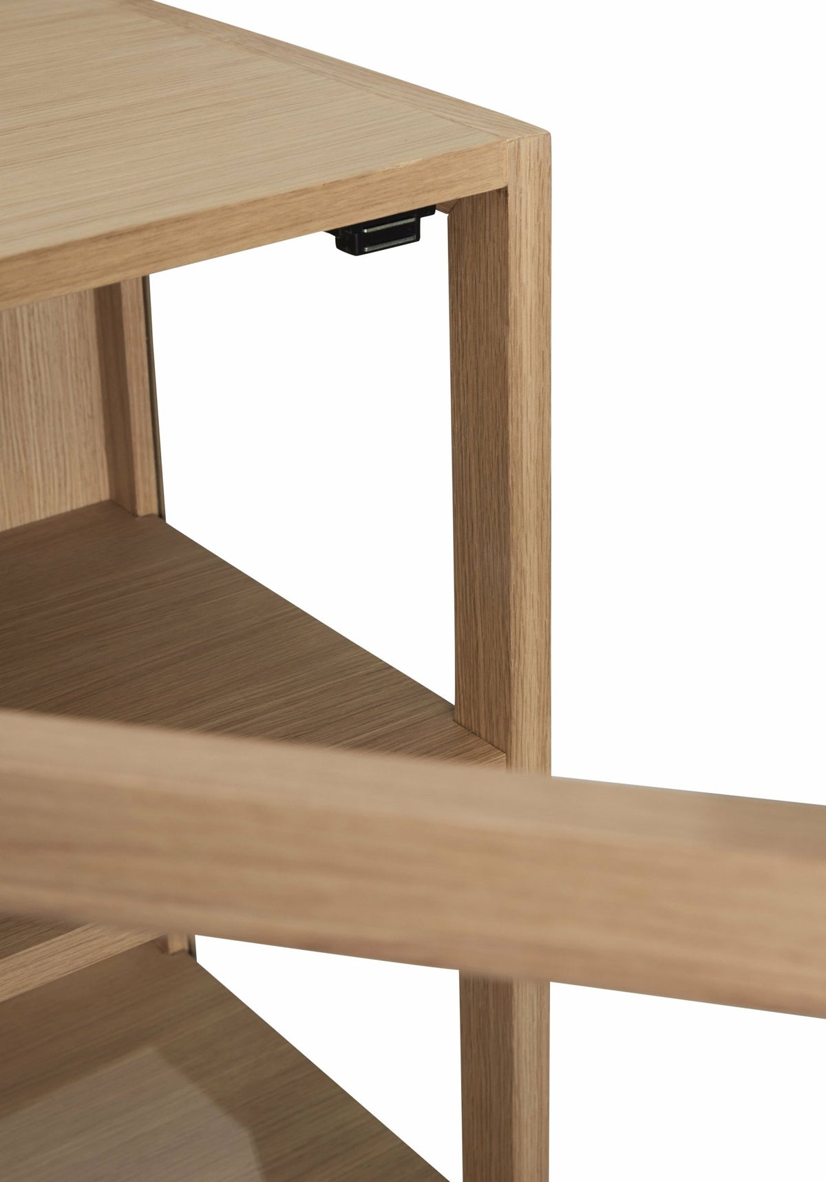 Cabinet en bois de chêne naturel et verre Kaiser - Hübsch - The Cool Republic