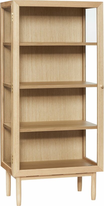 Cabinet en bois de chêne naturel et verre Kaiser - Hübsch - The Cool Republic