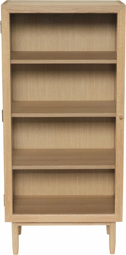Cabinet en bois de chêne naturel et verre Kaiser - Hübsch - The Cool Republic