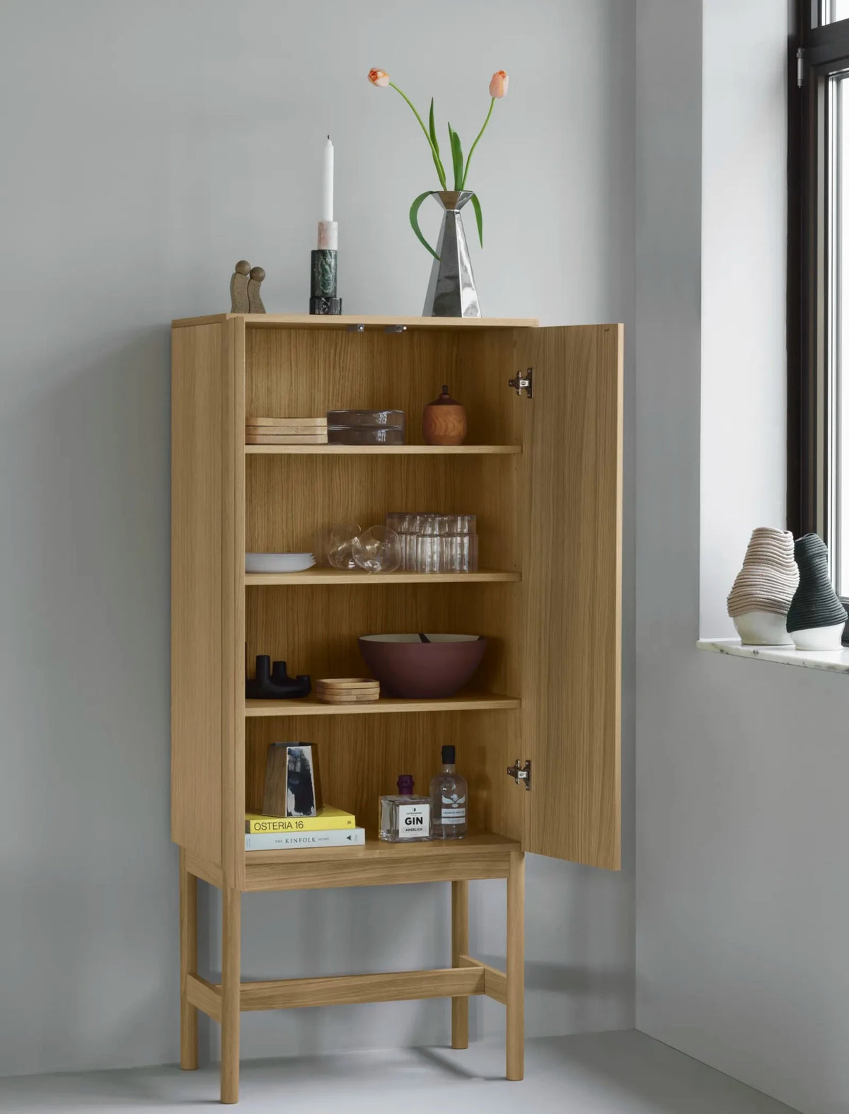 Cabinet en chêne 70x43x166,5cm Rib - Normann Copenhagen - The Cool Republic