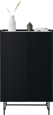 Cabinet en chêne graphite et marbre Forst - Un’common - The Cool Republic