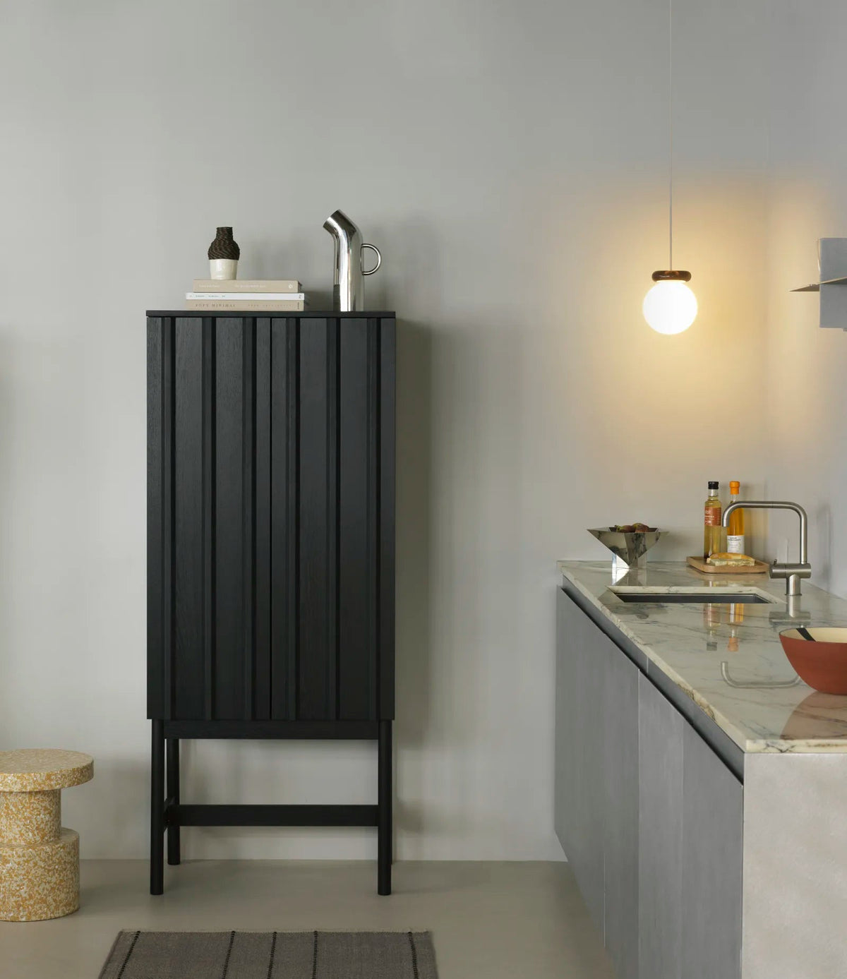 Cabinet en chêne noir 70x43x166,5cm Rib - Normann Copenhagen - The Cool Republic
