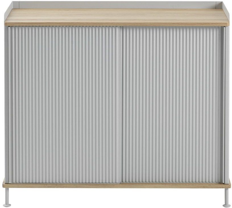Cabinet gris et chêne 94 cm Enfold - Muuto - The Cool Republic