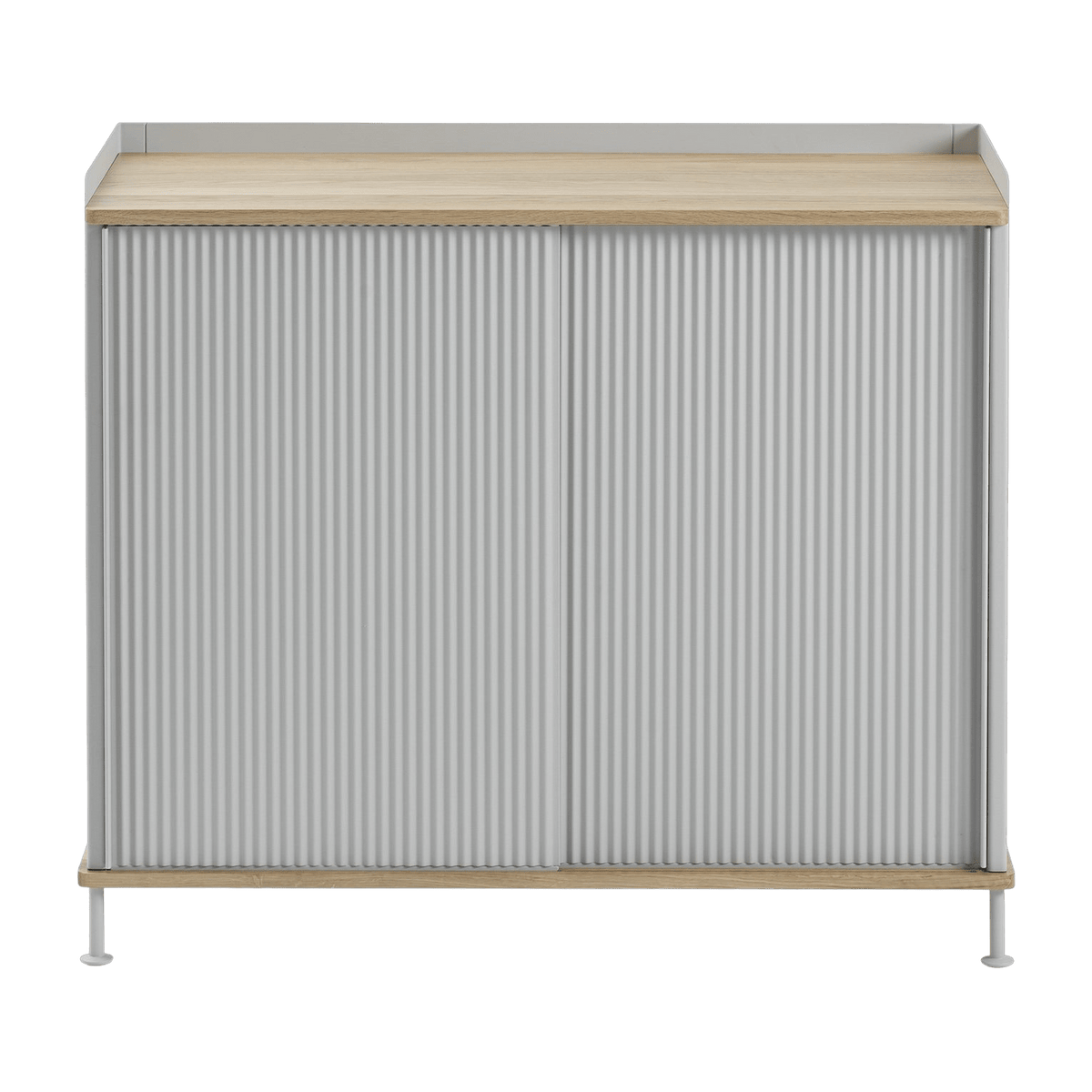 Cabinet gris et chêne 94 cm Enfold - Muuto - The Cool Republic