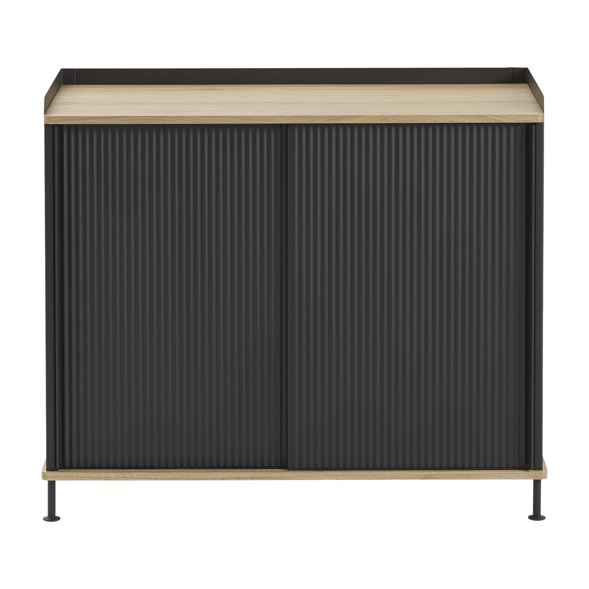 Cabinet noir et chêne 94 cm Enfold - Muuto - The Cool Republic