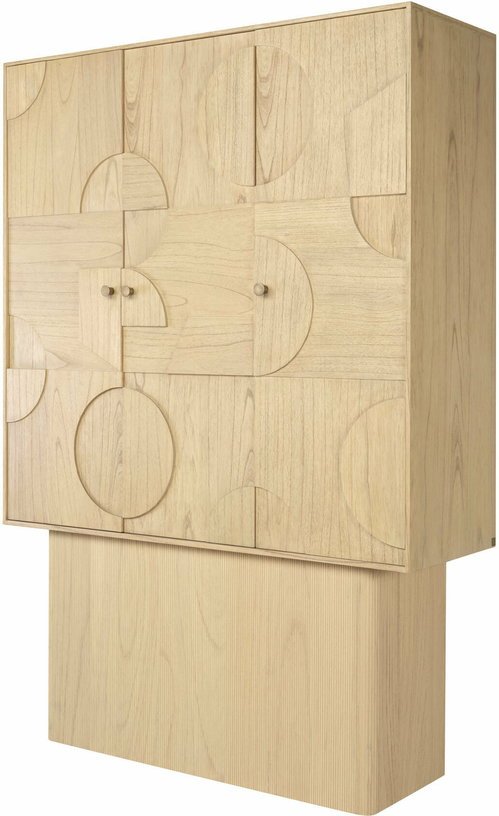 Cabinet rectangulaire en bois beige Zulgo - Versmissen - The Cool Republic