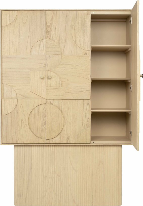Cabinet rectangulaire en bois beige Zulgo - Versmissen - The Cool Republic