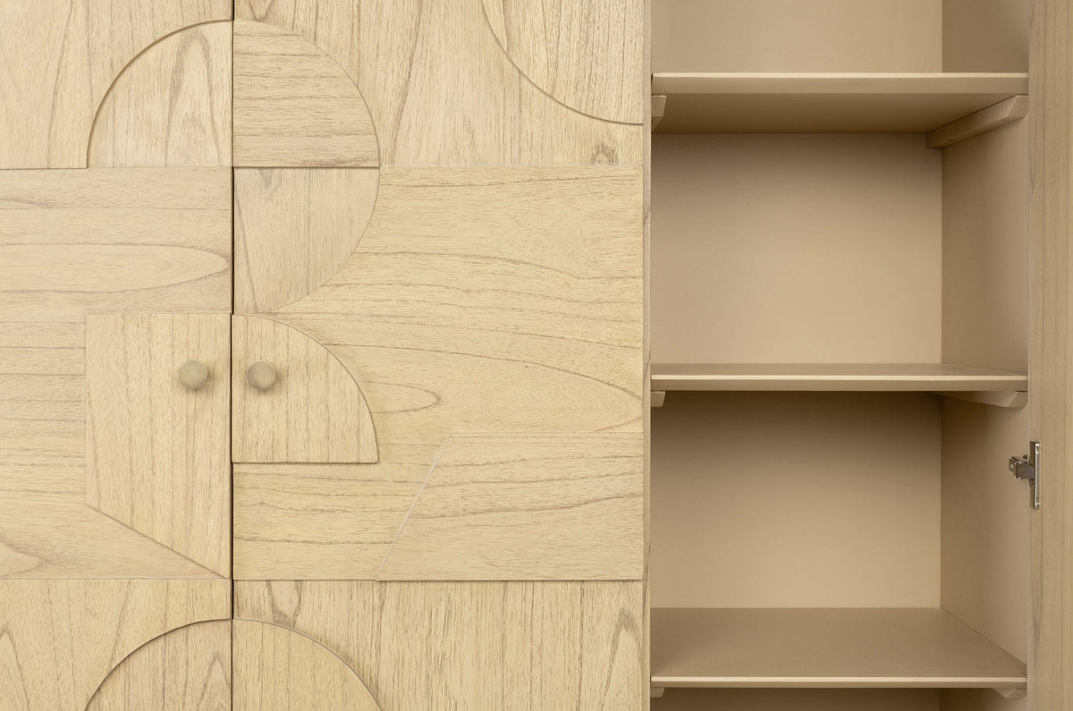 Cabinet rectangulaire en bois beige Zulgo - Versmissen - The Cool Republic