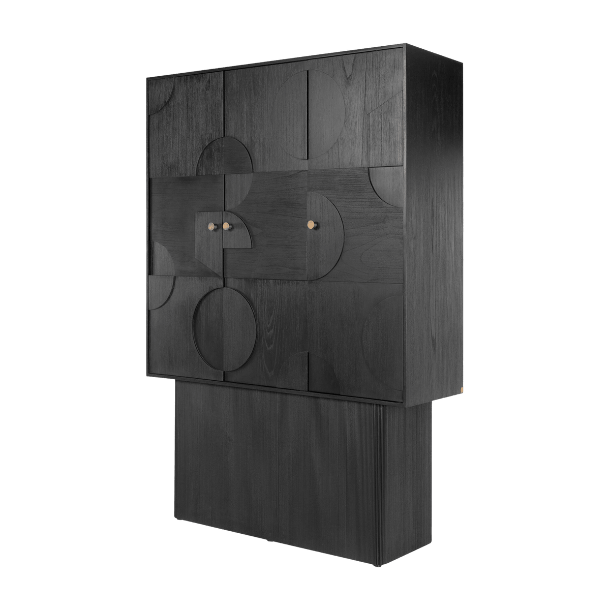 Cabinet rectangulaire en bois noir Zulgo - Versmissen - The Cool Republic