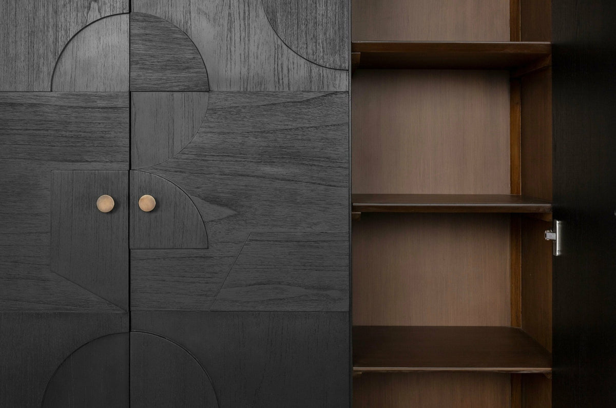 Cabinet rectangulaire en bois noir Zulgo - Versmissen - The Cool Republic