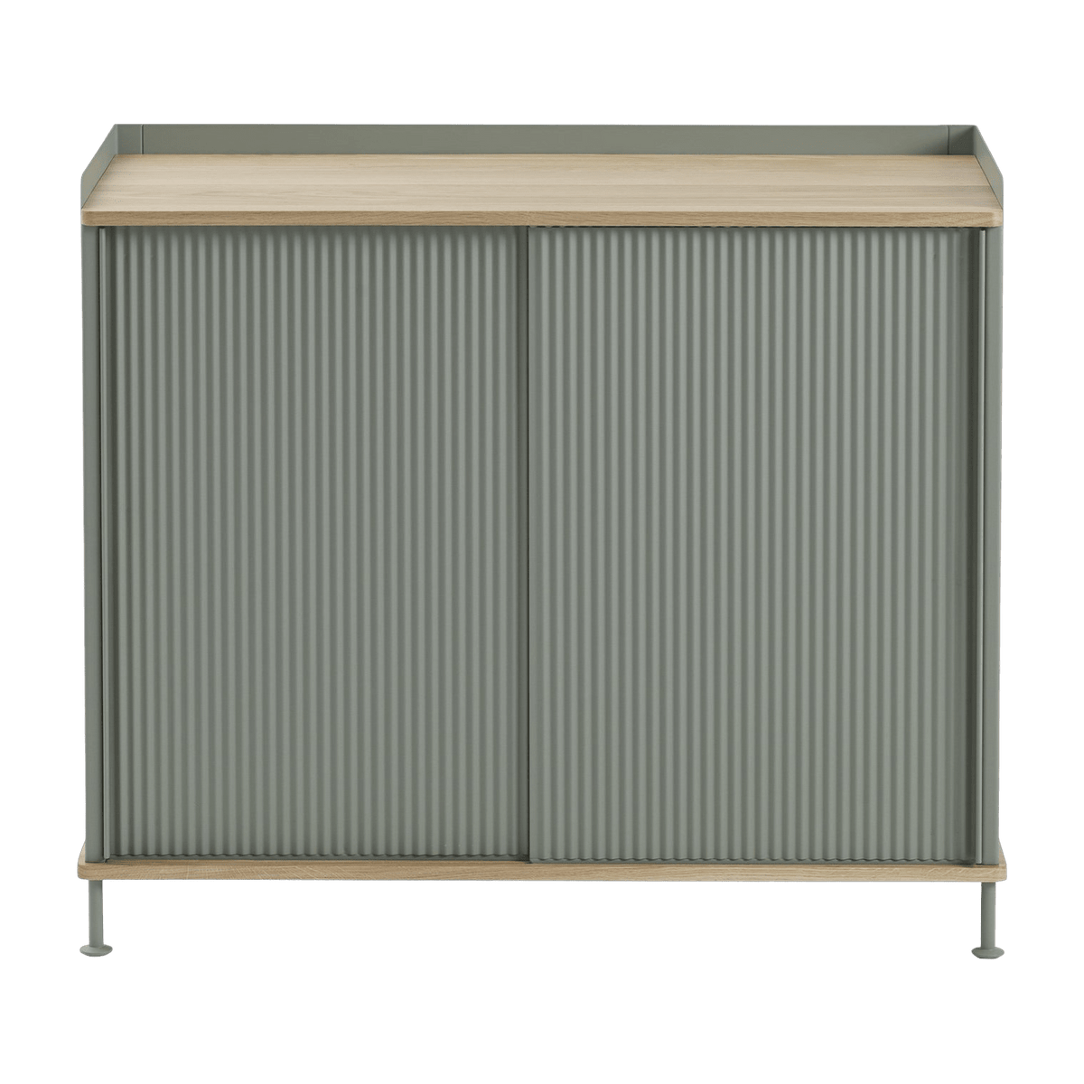Cabinet vert gris et chêne 94 cm Enfold - Muuto - The Cool Republic