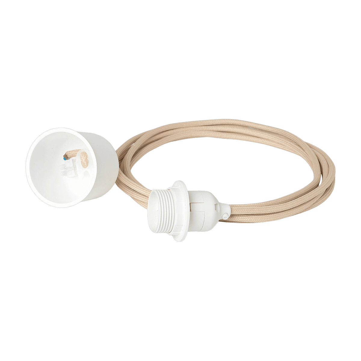 Câble électrique blanc et sable pour suspension 2 m - Ferm Living - The Cool Republic