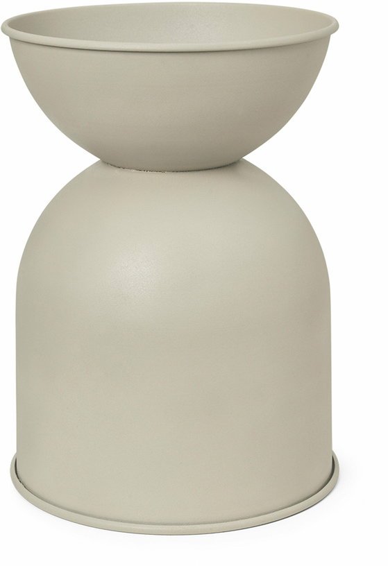 Cache-pot beige Hourglass L - Ferm Living - The Cool Republic