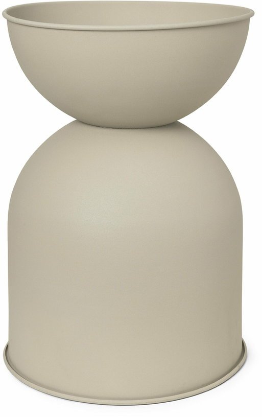 Cache-pot beige Hourglass M - Ferm Living - The Cool Republic