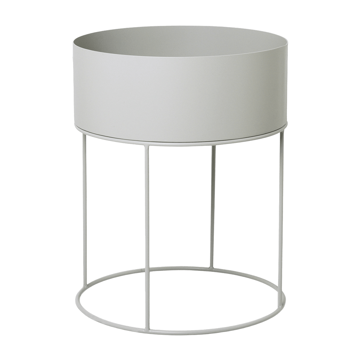 Cache-pot en acier blanc 40 x 50 cm Plant Box - Ferm living - The Cool Republic