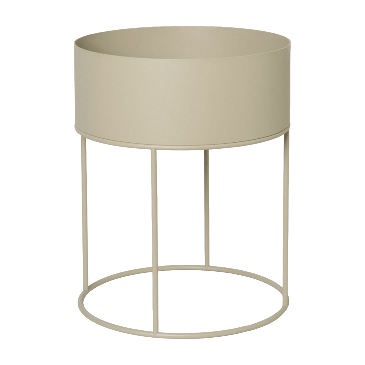 Cache-pot en acier crème 40 x 50 cm Plant Box - Ferm living - The Cool Republic