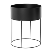 Cache-pot en acier noir 40 x 50 cm Plant Box - Ferm living - The Cool Republic