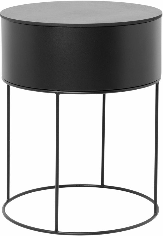 Cache - pot en acier noir 40 x 50 cm Plant Box - Ferm living - The Cool Republic