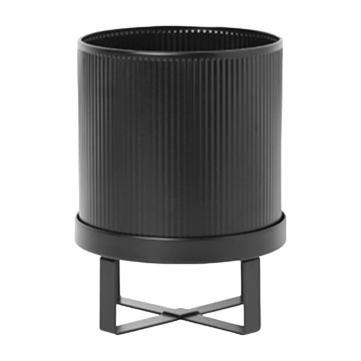 Cache-pot en acier noir Bau Pot - Ferm Living - The Cool Republic